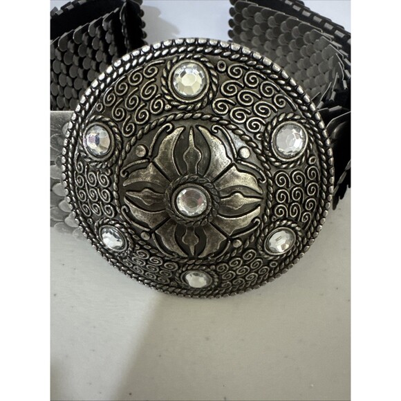 Medallion Belt Women’s Metal Vintage’s 90s Elastic Segmented inch Embellished main image 7